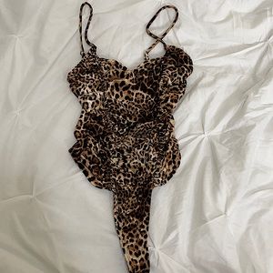 Cheetah print body suit